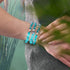 Teal x Pink | .925 Sterling Silver | Firefly Glass Love Bracelet