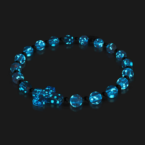 Lilac | Silver | Firefly Glass Cross Bracelet