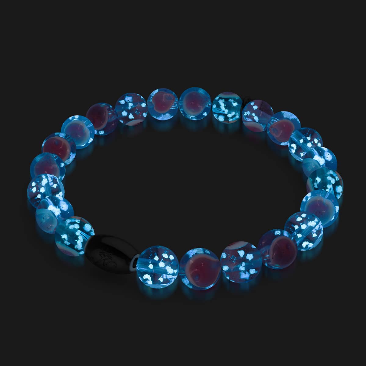 Purple x Pink | .925 Sterling Silver | Firefly Glass Love Bracelet