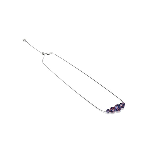 Purple Elixir | .925 Sterling Silver | Firefly Glass Infinity Clasp Necklace