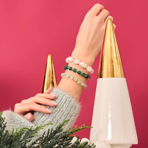 Iced Matcha | Glitter Glass | Sugar Cube Bracelet