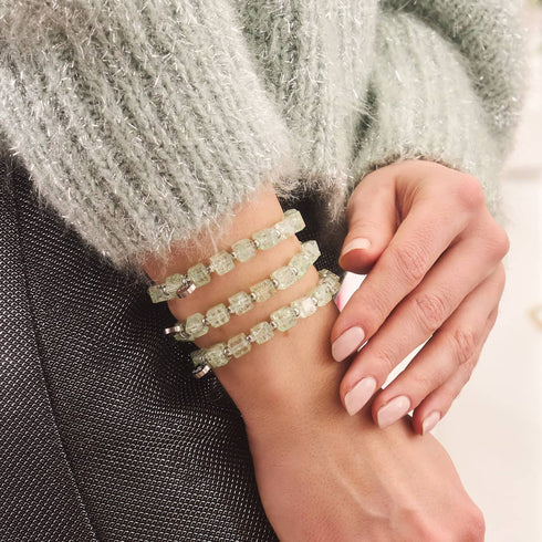 Iced Matcha | Glitter Glass | Sugar Cube Bracelet