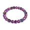 Violet Shadows | .925 Sterling Silver | Purple Freshwater Pearl x Firefly Glass Skull Bracelet
