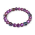 Violet Shadows | .925 Sterling Silver | Purple Freshwater Pearl x Firefly Glass Skull Bracelet