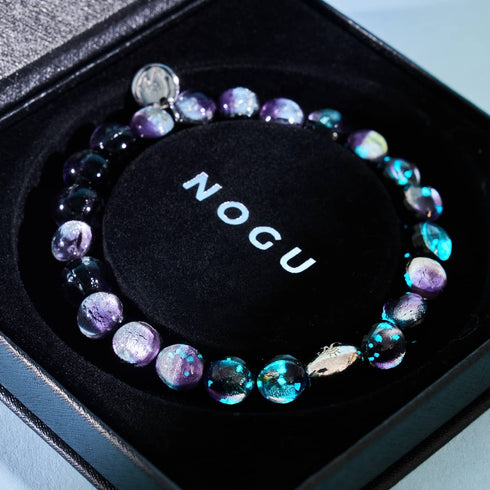 Violet Moon | .925 Sterling Silver | Lunar Glass Bracelet