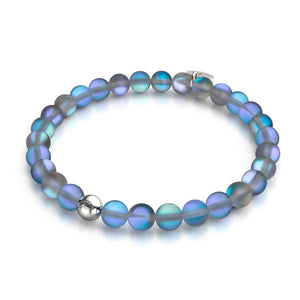 Grey | Silver | Mermaid Glass Bead Bracelet