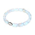 Rainbow White | .925 Sterling Silver | Mermaid Glass Pebble Bracelet