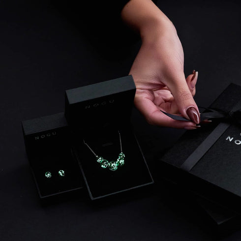 Obsidian | .925 Sterling Silver | Firefly Glass Stud Earrings