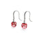 Ruby | .925 Sterling Silver | Firefly Glass Huggie Earrings
