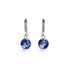 Sapphire | .925 Sterling Silver | Firefly Glass Huggie Earrings
