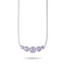 Lilac | .925 Sterling Silver | Firefly Glass Infinity Clasp Necklace