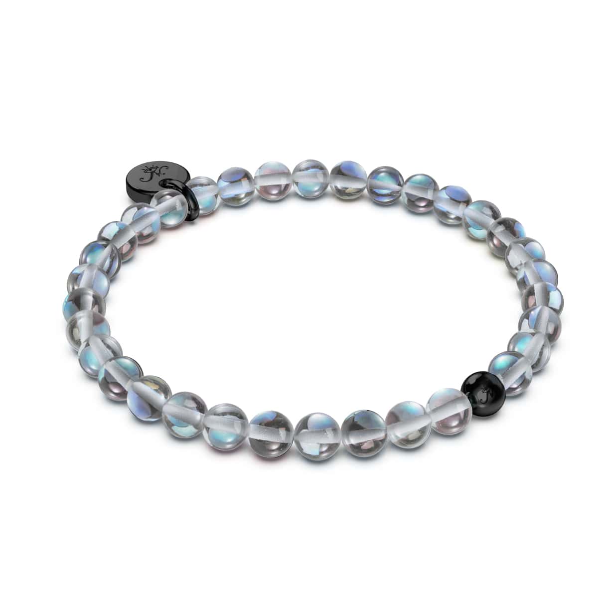 Milky Way | .925 Sterling Silver Gunmetal | Galaxy Glass Bead Bracelet