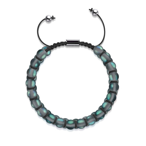 Grey | Silver | Double Mermaid Glass Bracelet