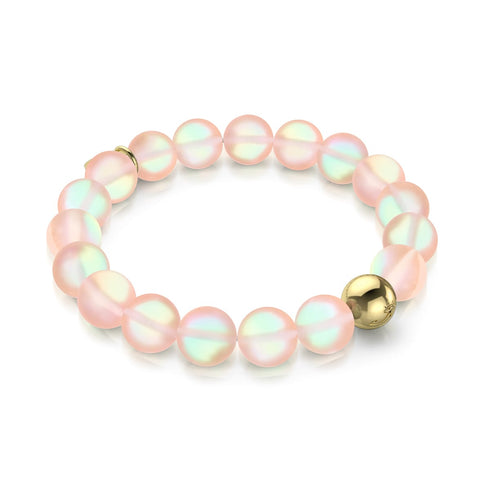 Peach | Gold | Mermaid Glass Statement Bracelet