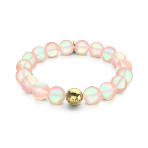 Peach | Gold | Mermaid Glass Statement Bracelet