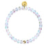 Rainbow White | Gold | Mermaid Glass Bead Bracelet