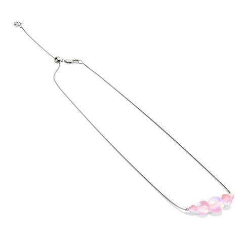 Pink | .925 Sterling Silver | Mermaid Glass Infinity Clasp Necklace