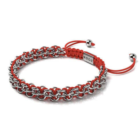 Red Panda Links | Mini Kismet Bracelet | Red x Silver