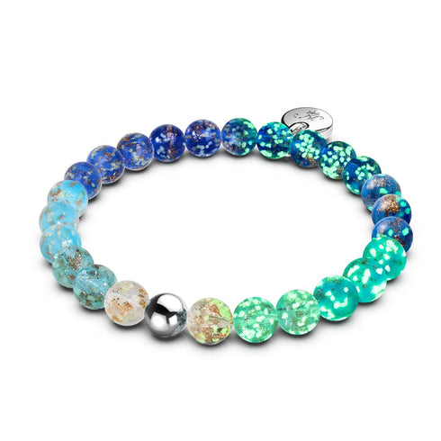 Blue Ombre | .925 Sterling Silver | Firefly Glass Bracelet