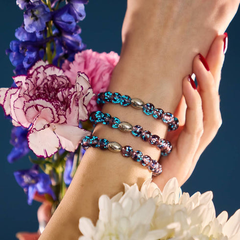 Purple Elixir | .925 Sterling Silver | Firefly Glass Bracelet