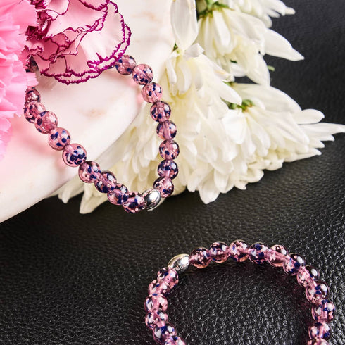 Purple Elixir | .925 Sterling Silver | Firefly Glass Bracelet