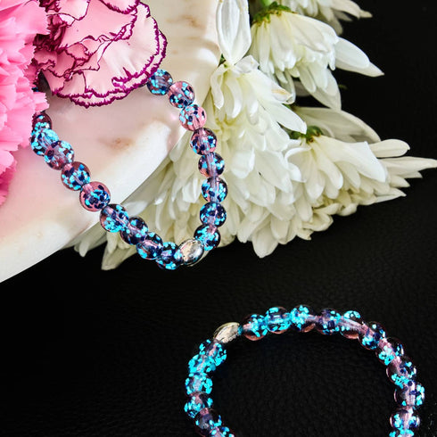 Purple Elixir | .925 Sterling Silver | Firefly Glass Bracelet
