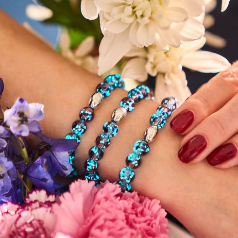 Purple Elixir | .925 Sterling Silver | Firefly Glass Bracelet