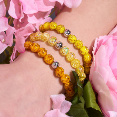 Saffron | .925 Sterling Silver | Firefly Glass Bracelet