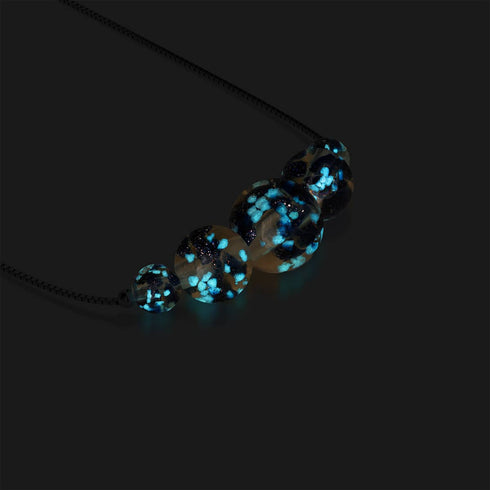 Sandstone Flame | .925 Sterling Silver | Firefly Glass Infinity Clasp Necklace