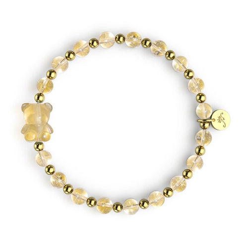 Honey Bear | Gemmy Bear Bracelet | Citrine x Gold