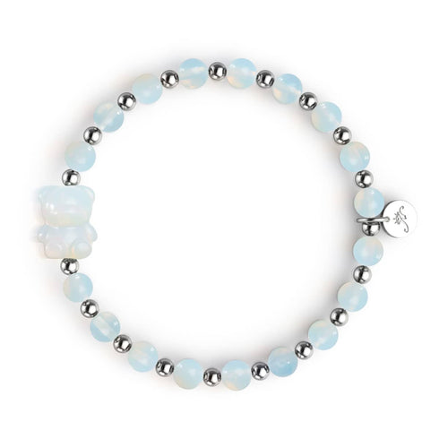Luna | Gemmy Bear Bracelet | Moonstone x Silver