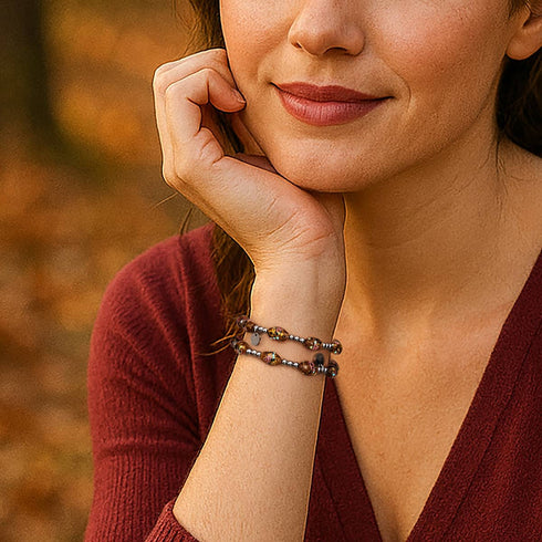 Caramel Rose | Lunar Glass Bloom Bracelet