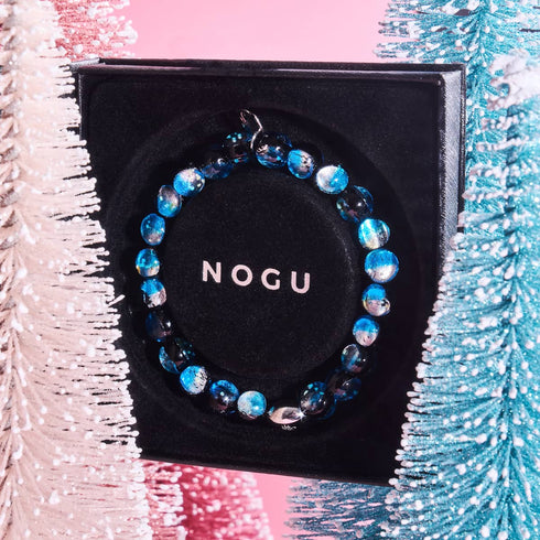 Blue Eclipse | .925 Sterling Silver | Lunar Glass Bracelet