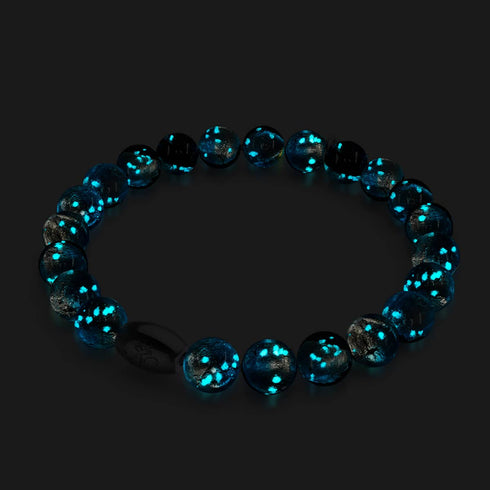 Blue Eclipse | .925 Sterling Silver | Lunar Glass Bracelet
