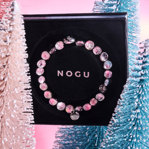 Pink Moon | .925 Sterling Silver | Lunar Glass Bracelet