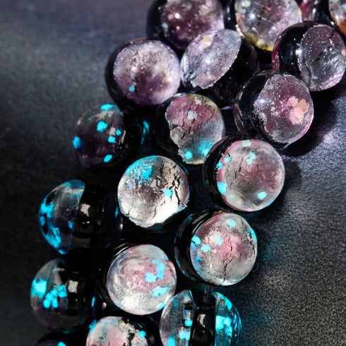 Pink Moon | .925 Sterling Silver | Lunar Glass Bracelet