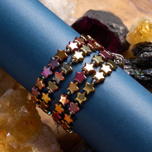 Scarlet Stardust  | .925 Sterling Silver | Star Wrap