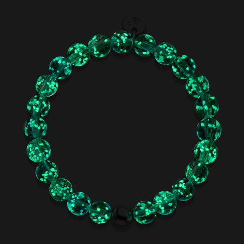 Teal | .925 Sterling Silver | Firefly Glass Bracelet