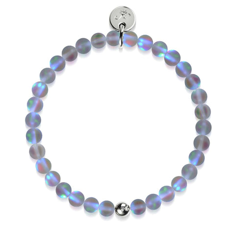 Grey | Silver | Mermaid Glass Bead Bracelet